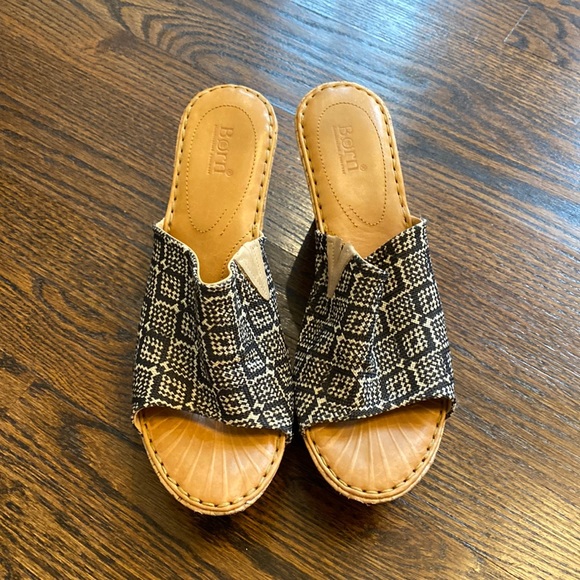 Born Cork Wedge Sandals Size 10 - Picture 1 of 7
